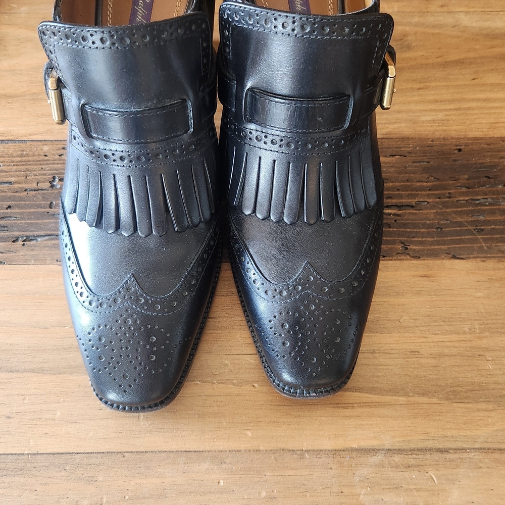 Ralph Lauren Purple Label Black Leather Heels
